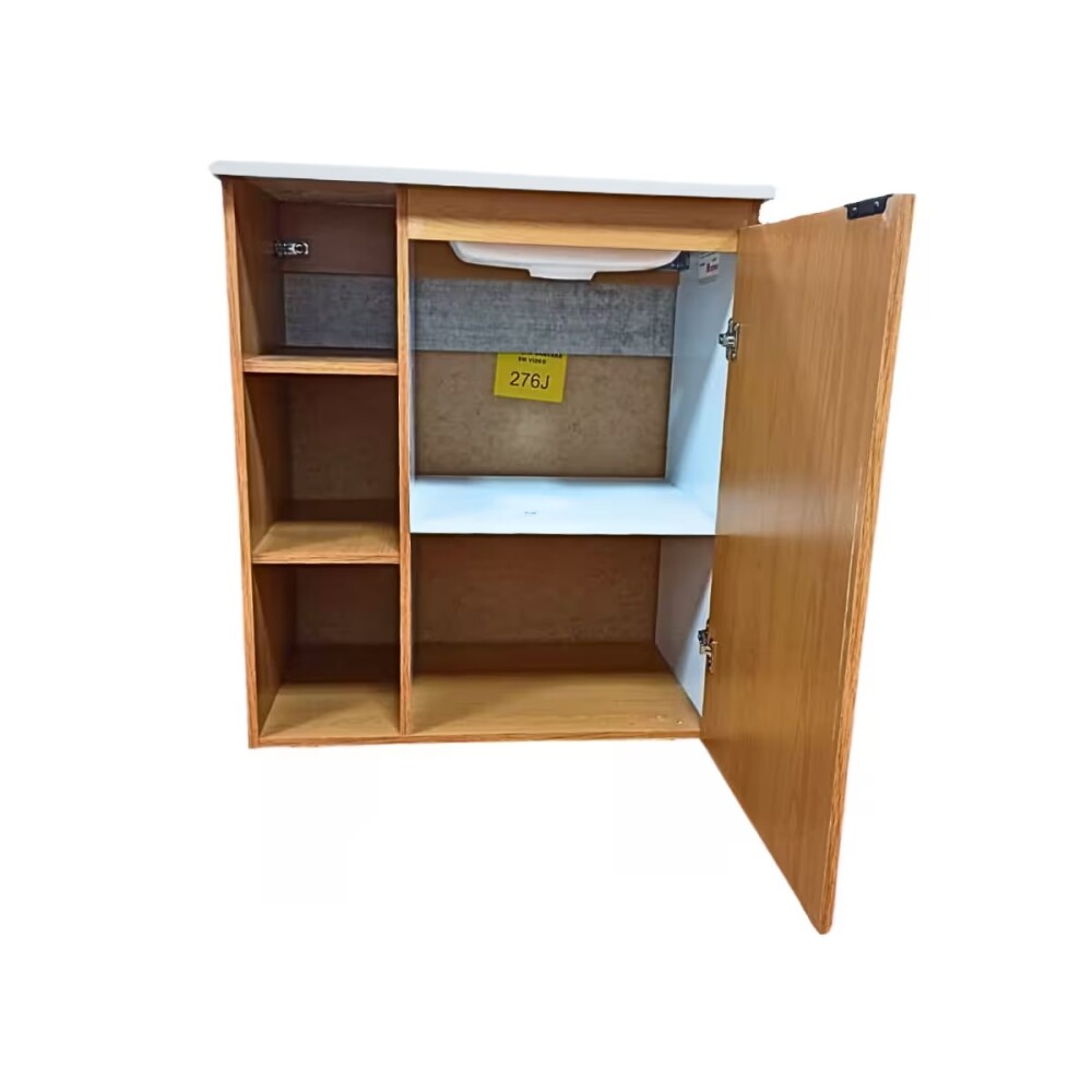 Mueble de baño suspendido Hortensia Jequitibá 62 cm con Bacha de resina Mueble De Baño Suspendido Hortensia Jequitibá 62 Cm Con Bacha De Resina