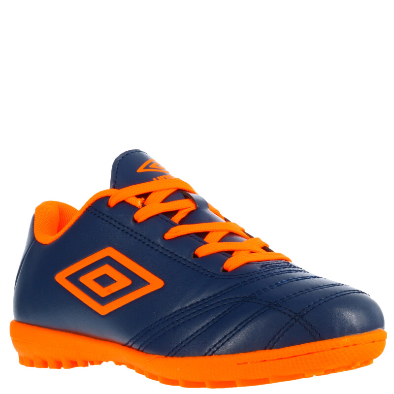 Championes de Fútbol 5 Infantiles Umbro Classico II Azul Marino - Anaranjado