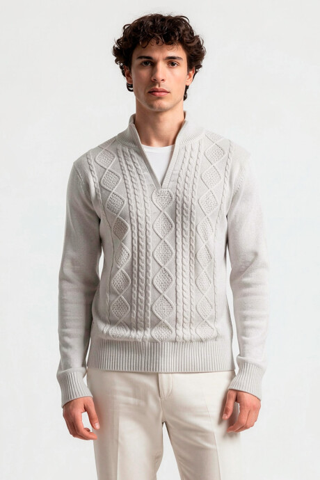 SWEATER TATON TIBET Gris