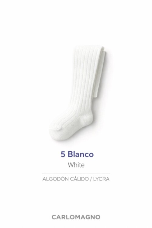 Leotardo canalé blanco Blanco