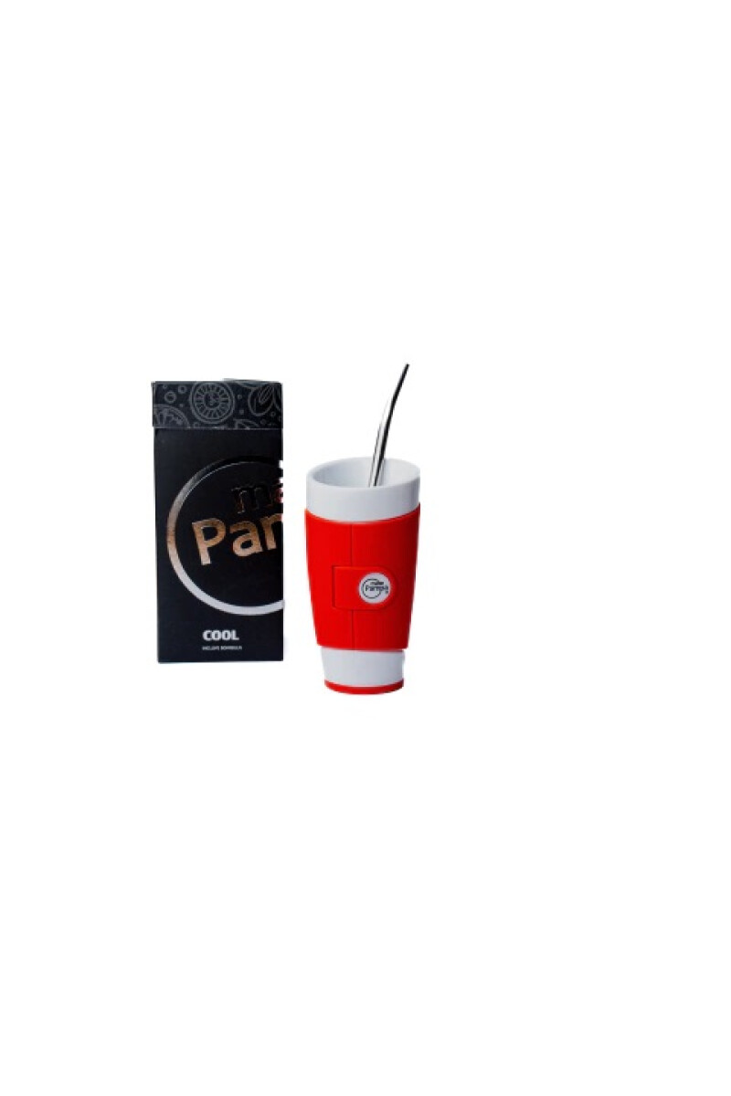 MATE PAMPA GUAMPA CON BOMBILLA ROJO