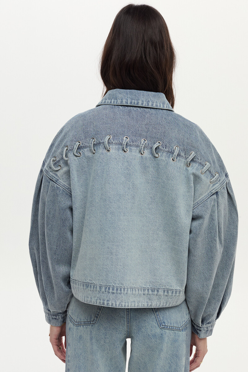Campera Rave Celeste