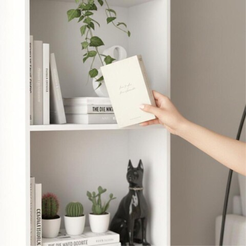 Biblioteca Estantería Organizador de Living en MDP con Patas - Blanco Biblioteca Estantería Organizador de Living en MDP con Patas - Blanco