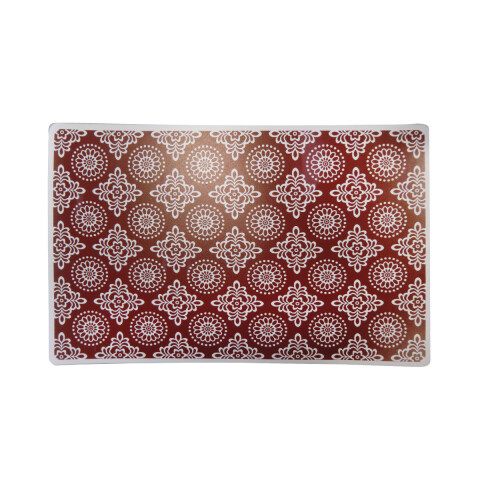 Individual Rectangular Geométrico Bordo 47 x 27 cm U