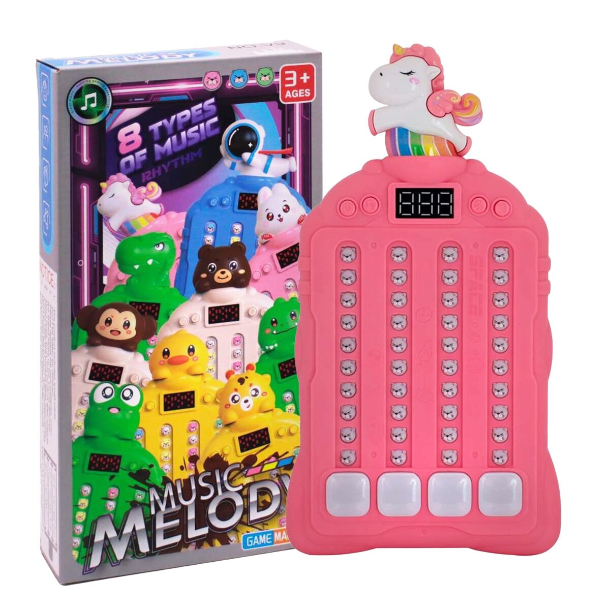 Juego De Ritmo Eléctrico Música Sensoriale Pop It Nuevo 2025 - Variante Diseño Unicornio 