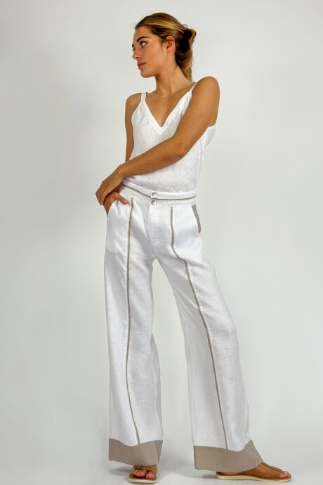 PANTALON CARMELO Blanco