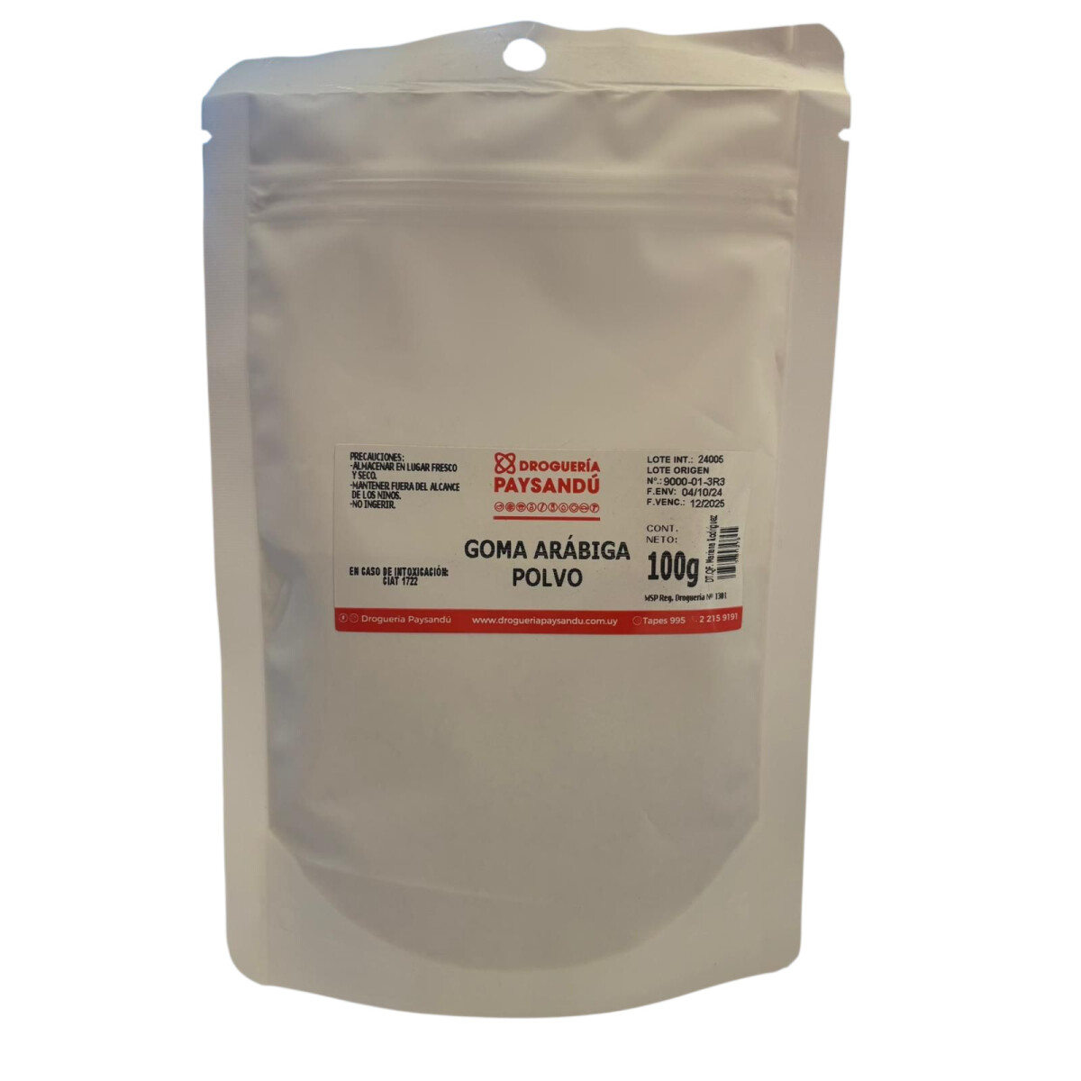 Goma Arabiga en Polvo - 100 g 