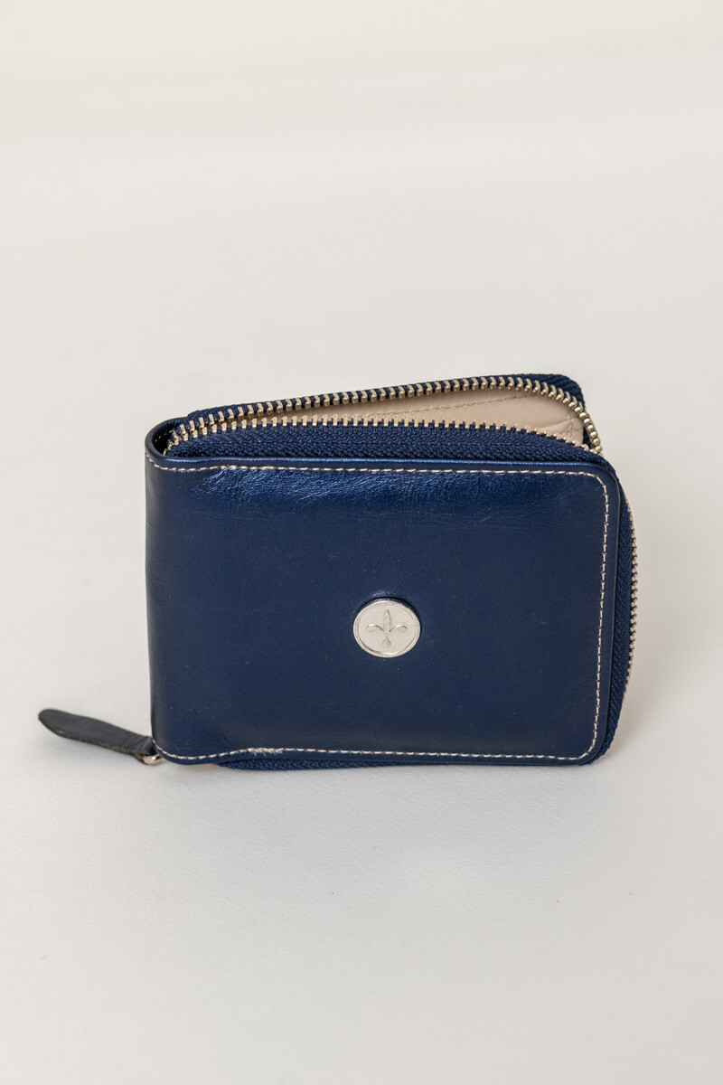 Billetera luli Azul metalizado