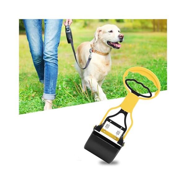 Pala Higiénica Levanta Desechos De Mascotas Perro Gato Variante Color Negro y Amarillo
