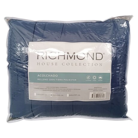 Acolchado 1 Plaza Richmond Plus Azul