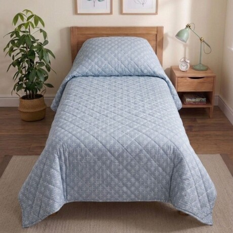Cubre Cama Richmond Arab Celeste 1 Plaza