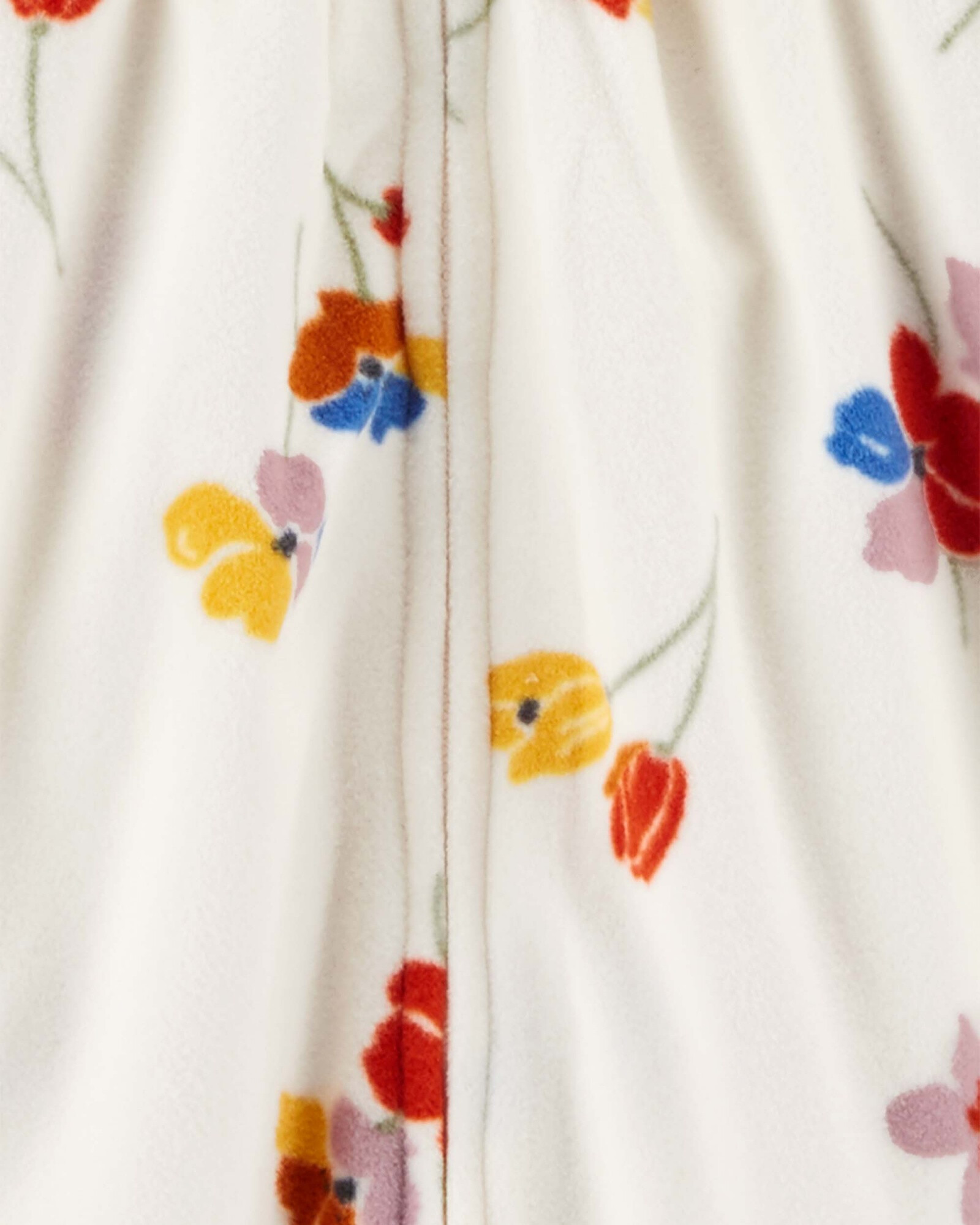 Mameluco de micropolar, diseño floral Sin color