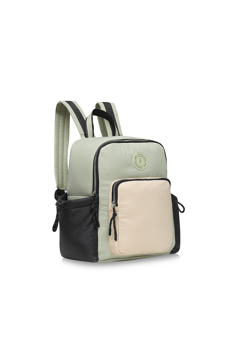 Mochila puffer Verde