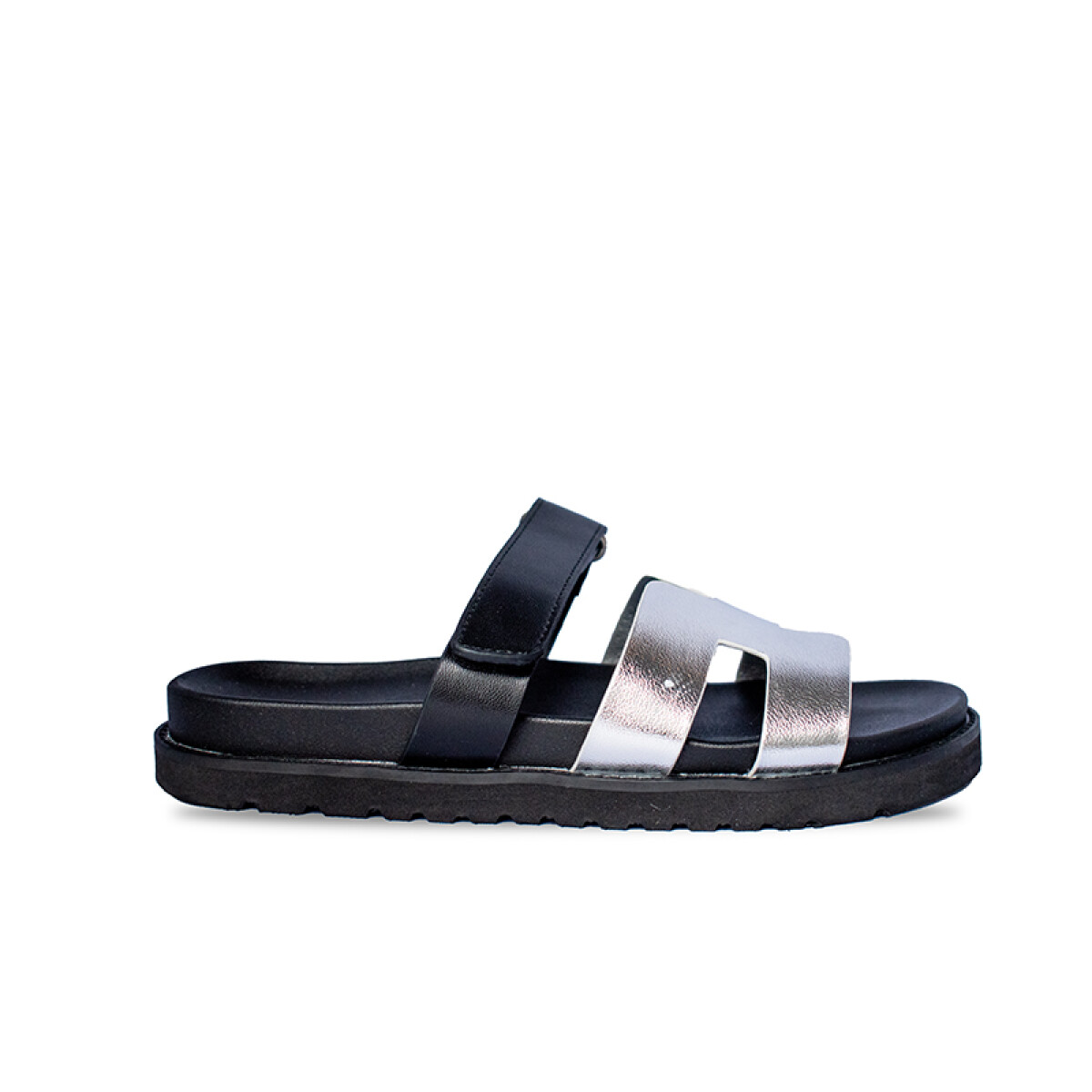 Sandalia de dama Panama Jack - Silver/Black 