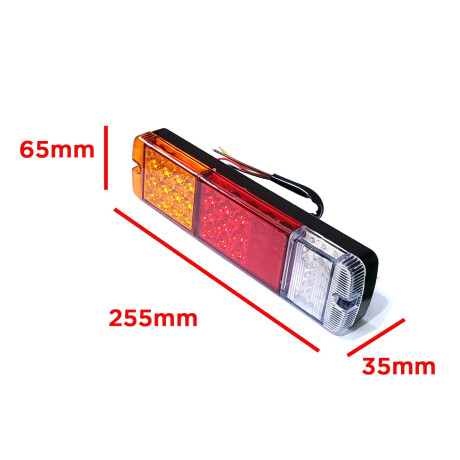 FAROL - TRASERO LED TRAILER 12/24V TRICOLOR 26X6X3CM - FAROL - TRASERO LED TRAILER 12/24V TRICOLOR 26X6X3CM -