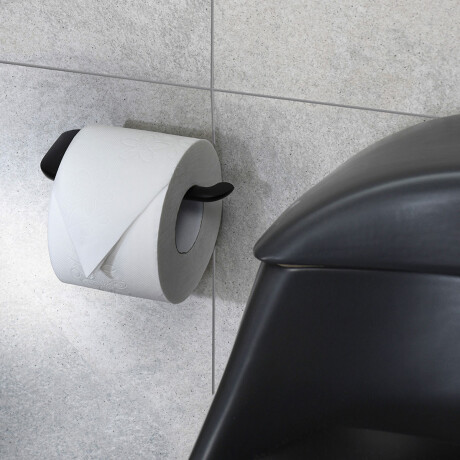 PORTA ROLLO METAL LINEA EPUYEN COLOR NEGRO MATE ACCESORIO NEGRO