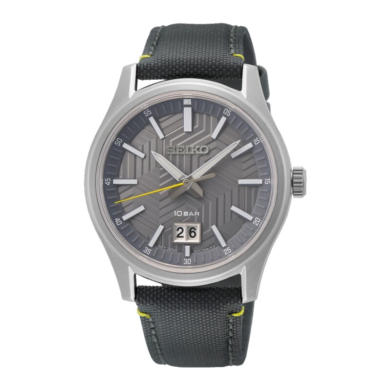 Reloj Seiko SUR543P1 para hombre con correa textil Gris