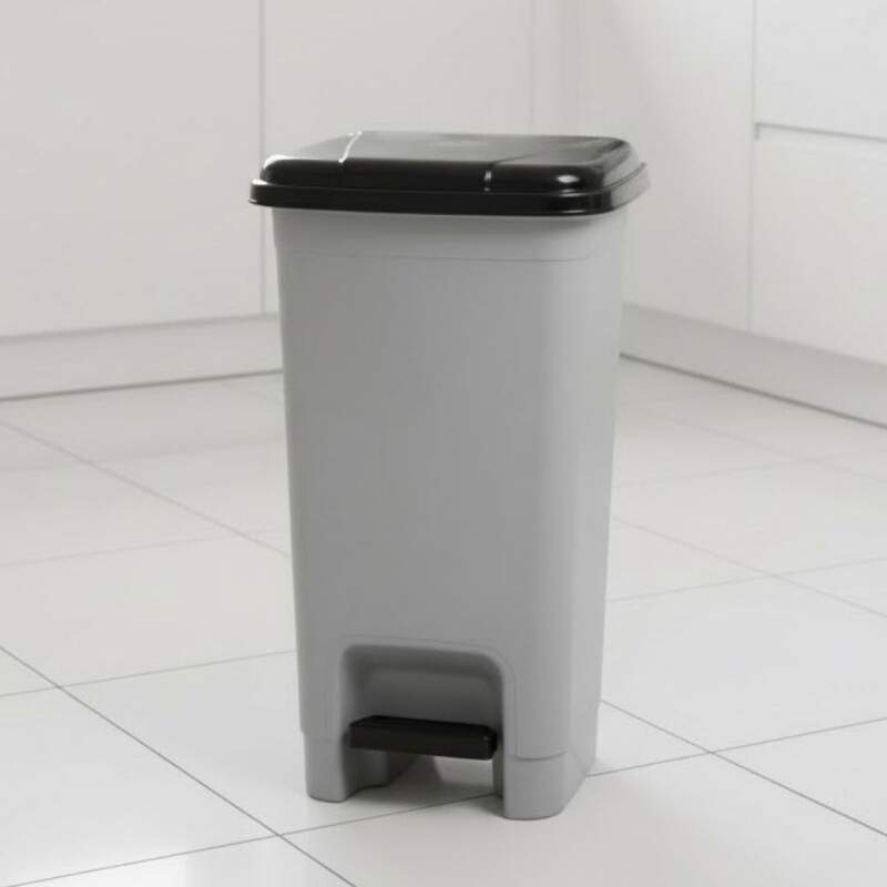 Tarro de residuos 15L con pedal GRIS