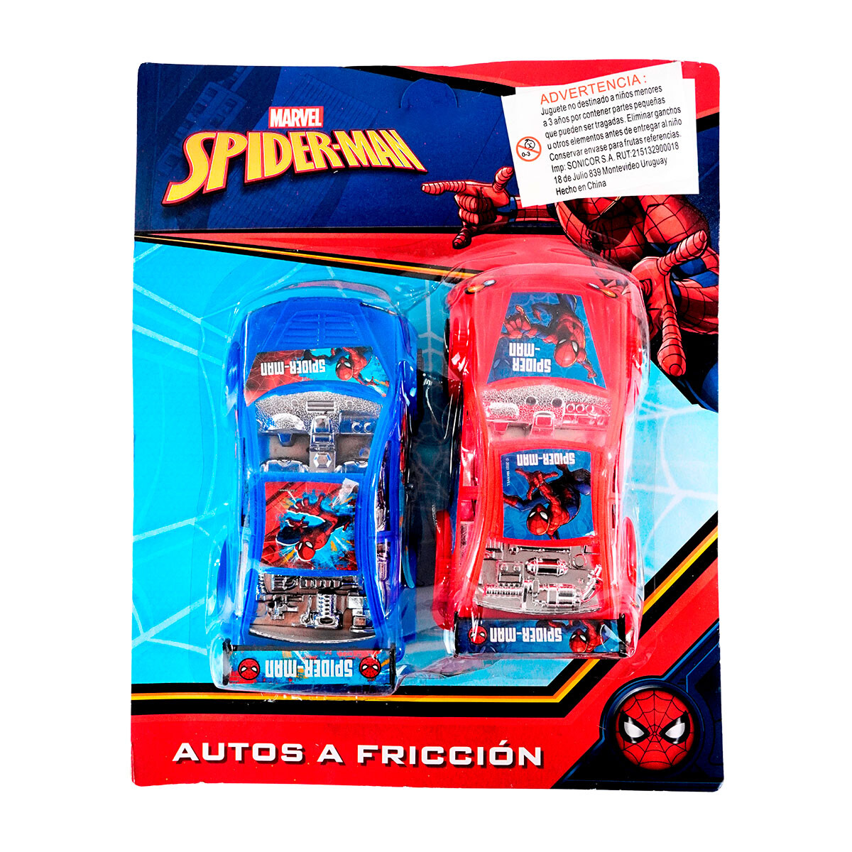 Set de 2 autos de Spiderman 