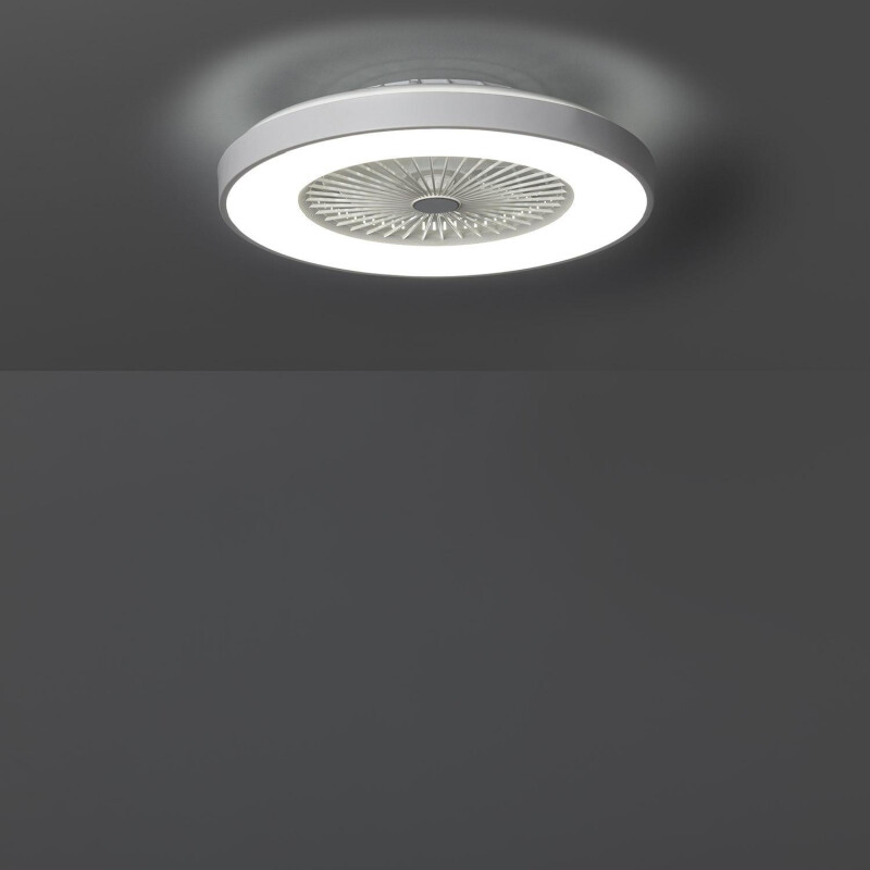 VENTILADOR DE TECHO DETROIT 20W Luminaria LED y Ventilador de Techo con Control Remoto CCT Detroit Blanco