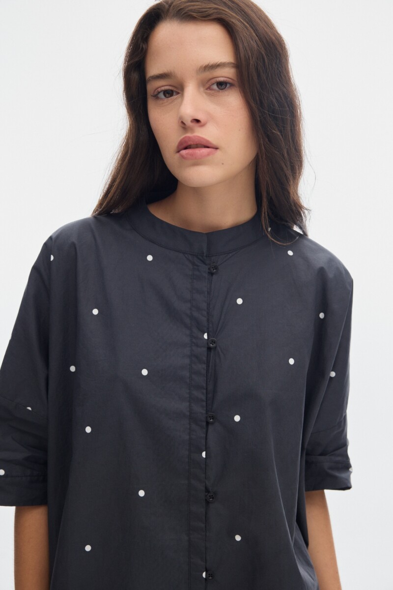 Camisola Vice Print Dots Black