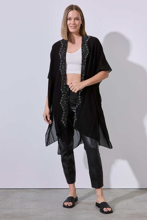 Kimono Sparkle NEGRO/PLATEADO