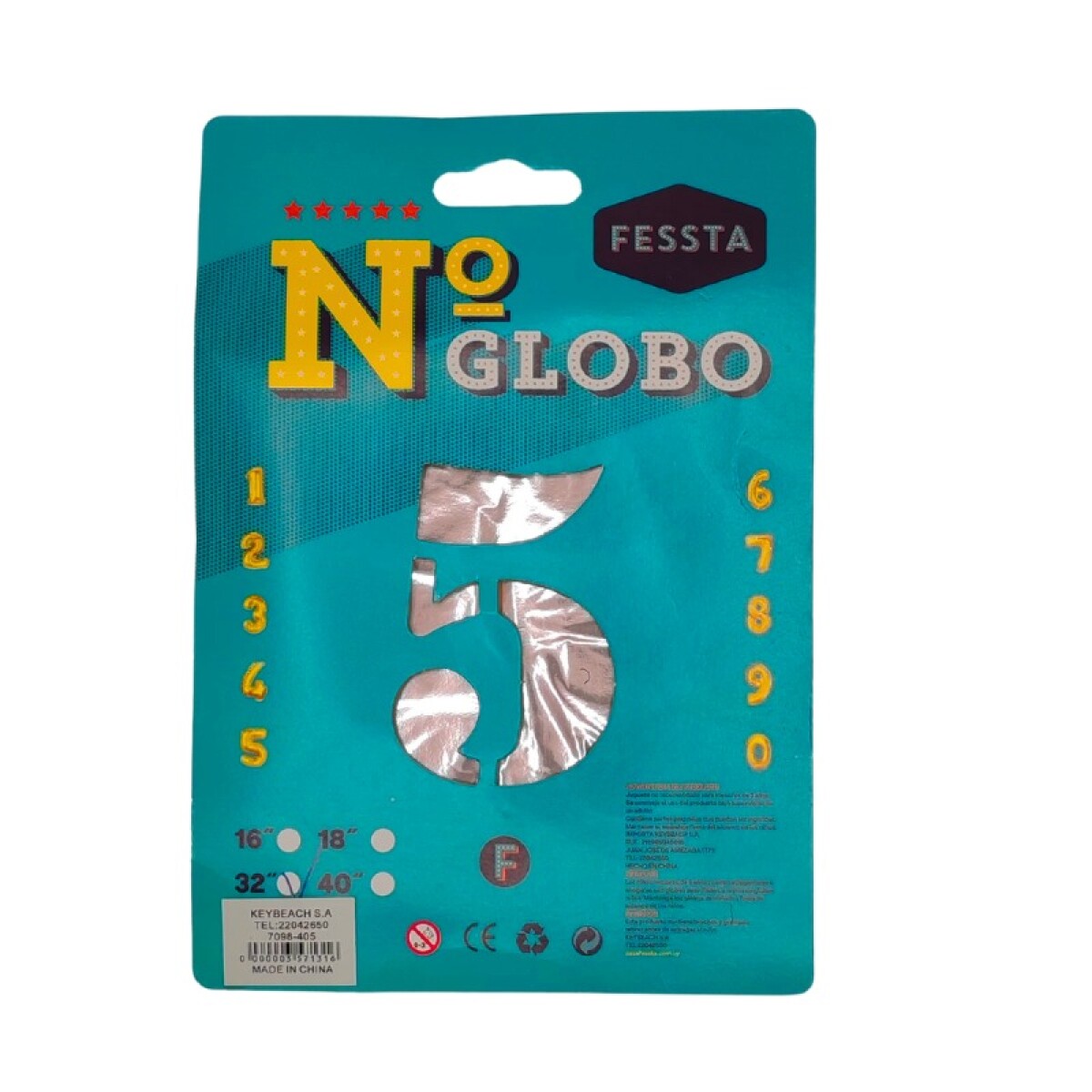 Globo Fessta Número 32" Rosa Oro - CINCO 
