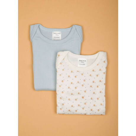Set x 2 bodies m/l diseño Celeste