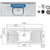 Mueble Bajo Mesada + Pileta Inox Tramontina Color Blanco Mueble Bajo Mesada + Pileta Inox Tramontina Color Blanco