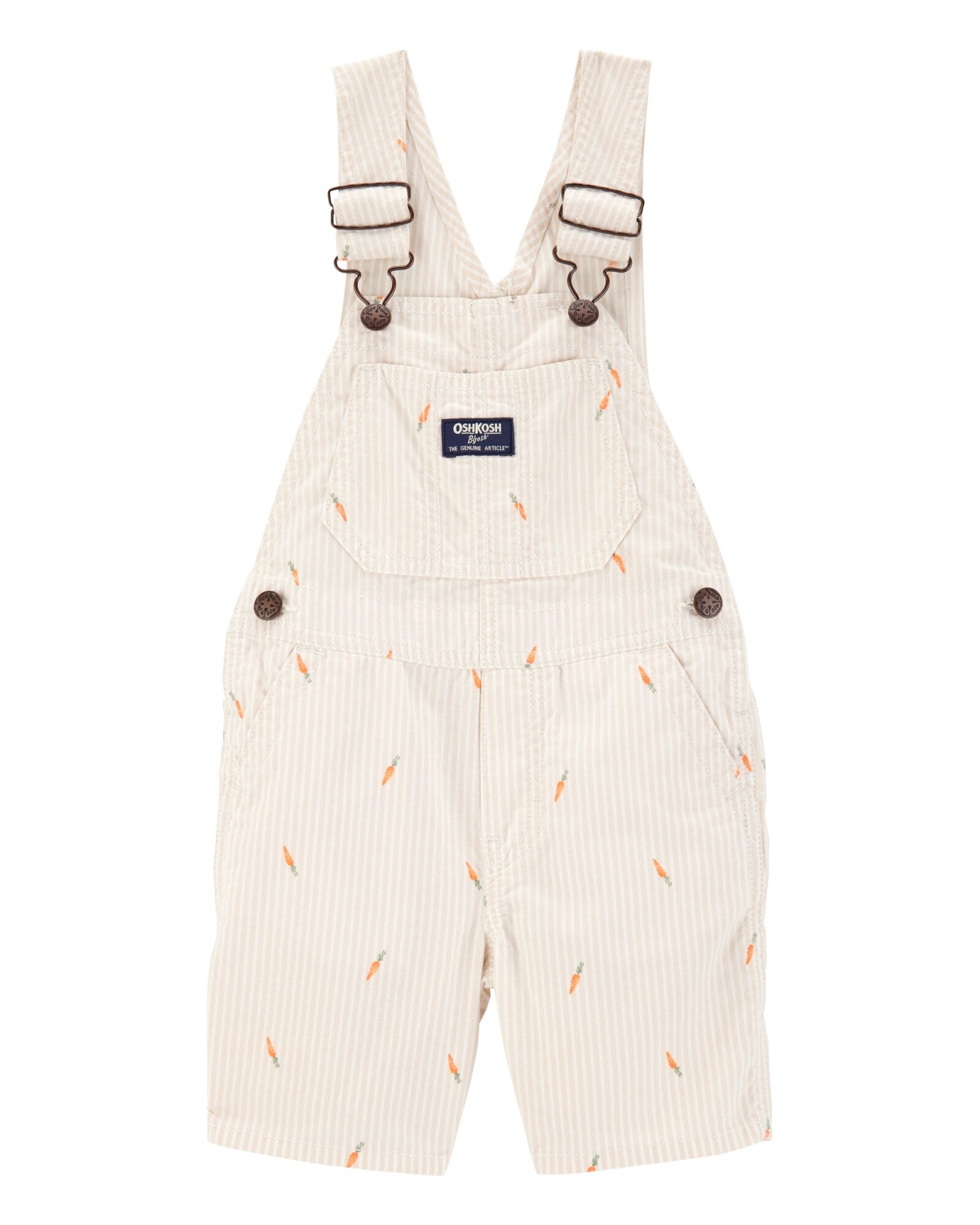 Enterito corto de algodón, diseño zanahorias Sin color