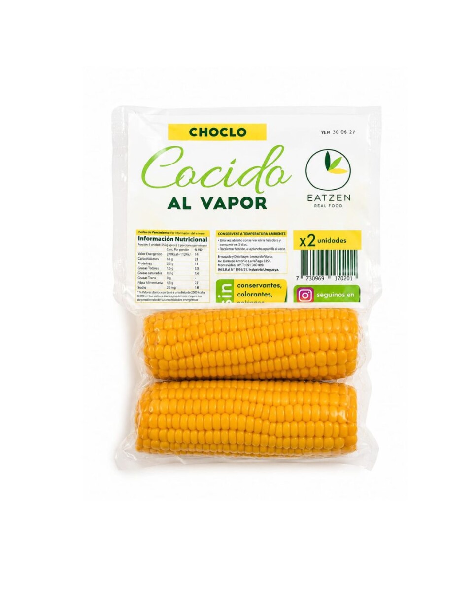 CHOCLO COCIDO AL VAPOR X 2 