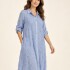 VESTIDO CAMISERO ALEM Celeste