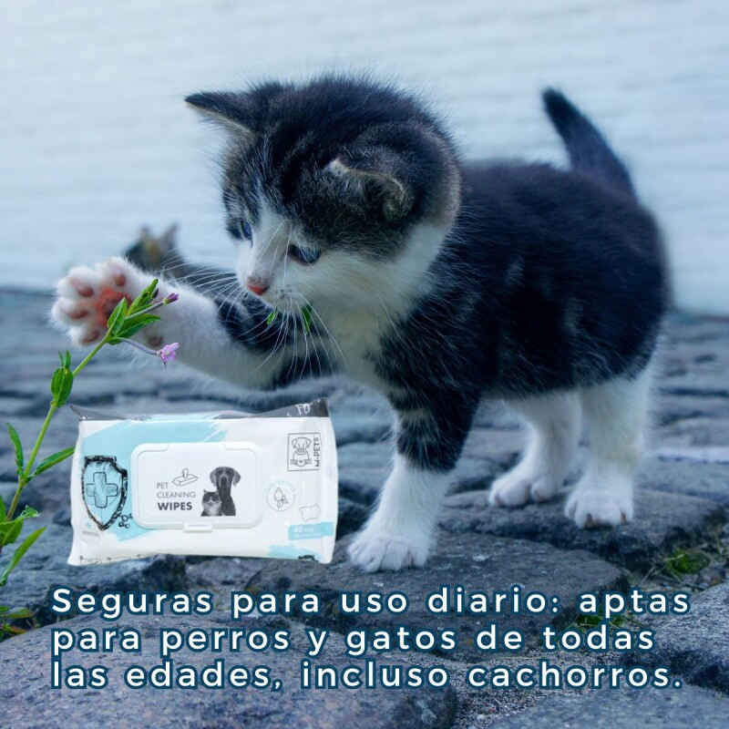 TOALLAS HÚMEDAS ANTIBACTERIANAS M-PETS 40 UNIDADES TOALLAS HÚMEDAS ANTIBACTERIANAS M-PETS 40 UNIDADES