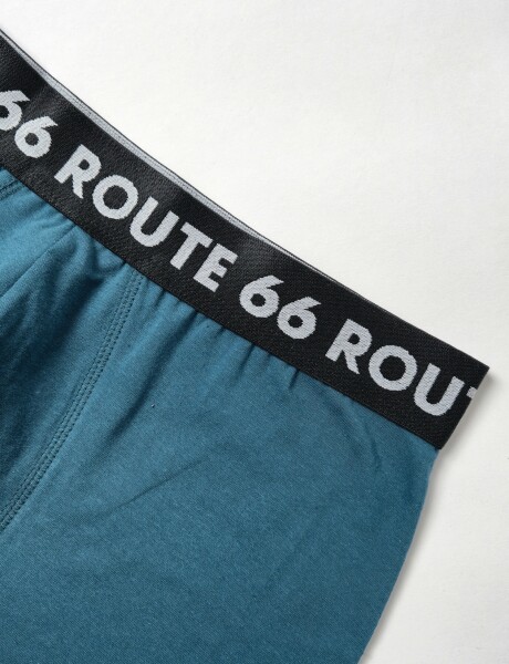 Boxer de algodon con lycra liso Fresh Petroleo