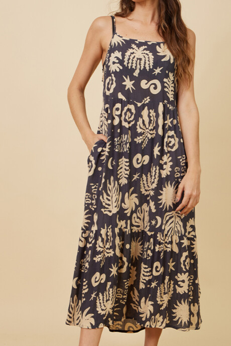 VESTIDO LARGO ANARA RUSTY Gris Oscuro