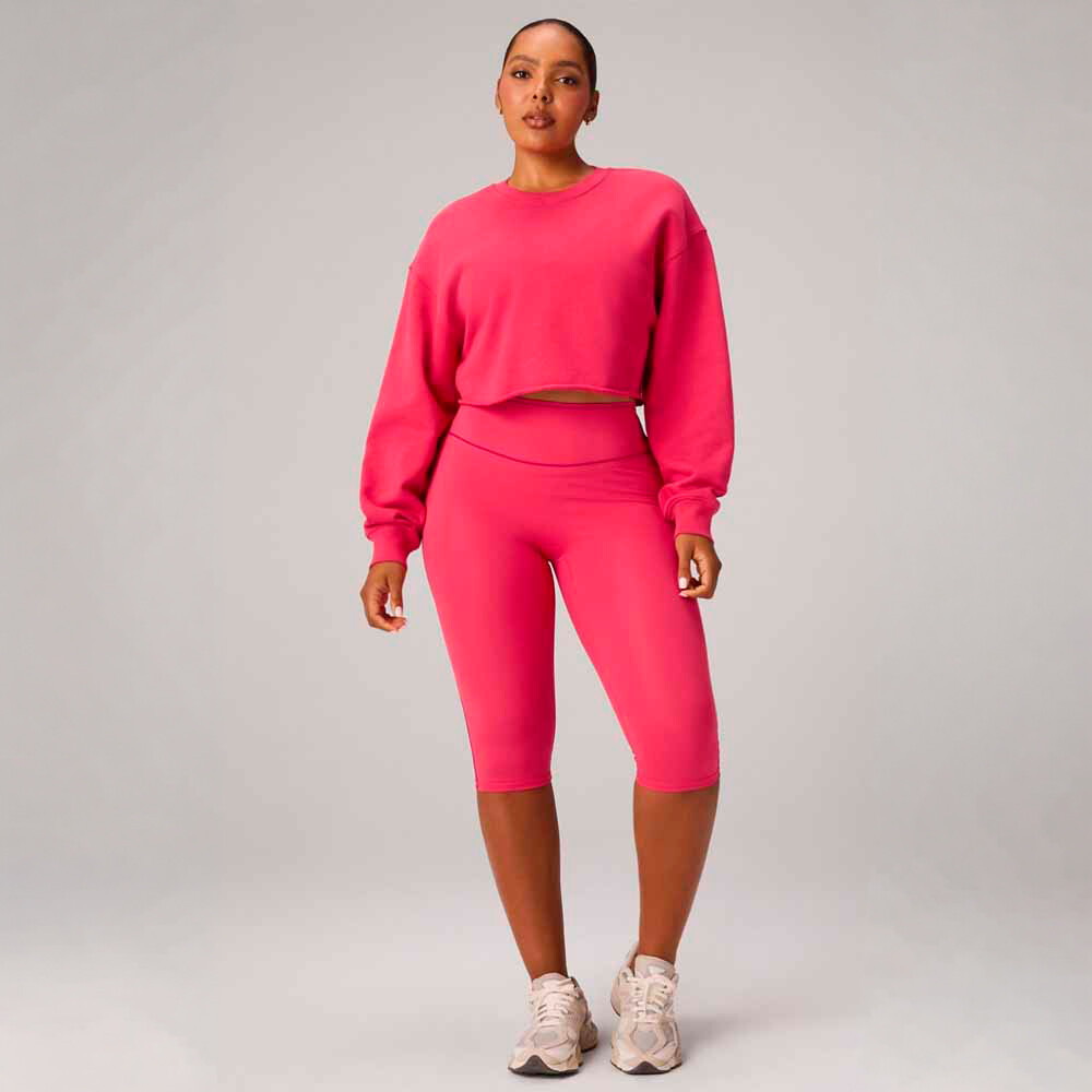 Polera Heavy Terry Cropped Pullover Mujer Berrylicious