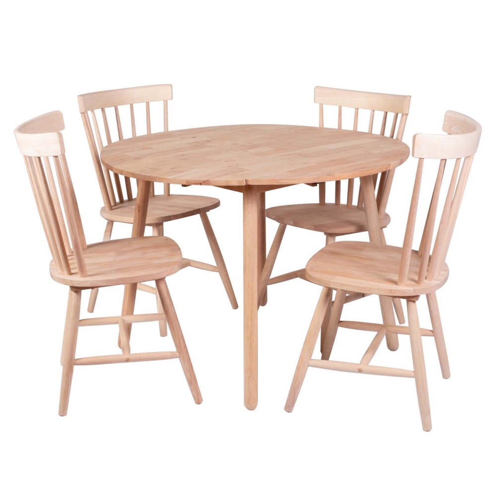 JUEGO DE COMEDOR MADERA NATURAL-BEIGE BLOOMY