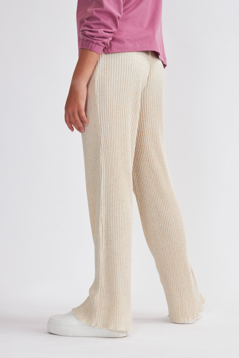Legging rib oxford Beige Melange