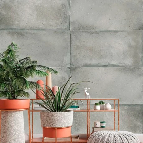 Porcelanato Tipo Cementicio Acetinado 56X113Cm Piso Pared GAMAS DE GRIS