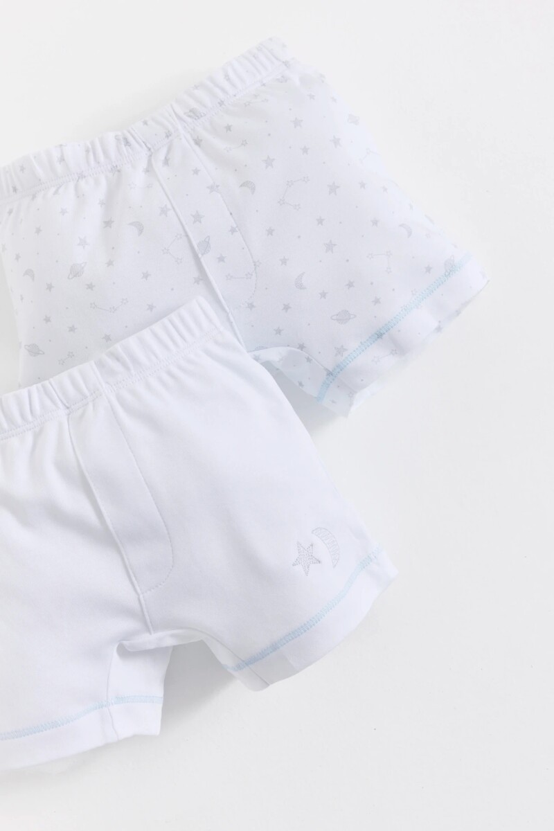SET BOXER X2 GALAXY Celeste/blanco