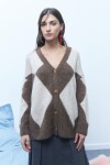 Cardigan rombos marrón