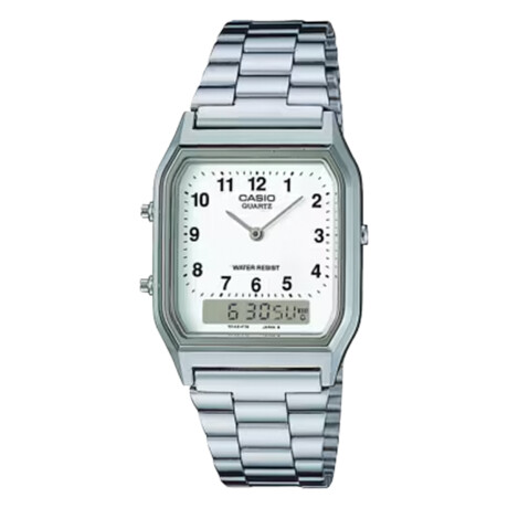 Reloj CASIO RETRO AQ230A-7BMQ Acero Plateado Esfera 30mm 0