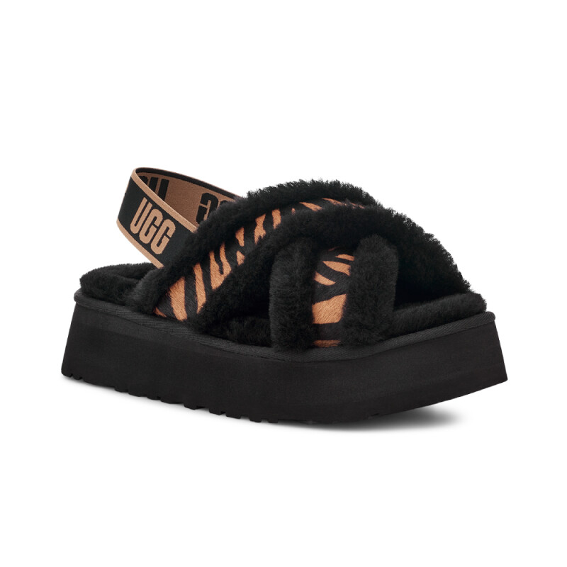 Disco Cross Slide Tiger Print W - Mujer Light Butterscotch