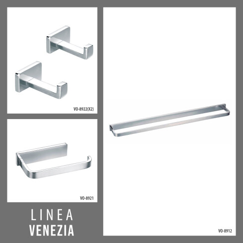 SET DE ACCESORIOS INCLUYE 2 PERCHAS SIMPLES,TOALLERO BARRAL Y PORTARROLLOS 000