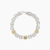 Pulsera en plata y oro con apliques Pulsera En Plata Y Oro Con Apliques