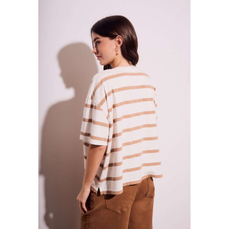 Remera Algodon Lavado Rayada Mocha Mocha
