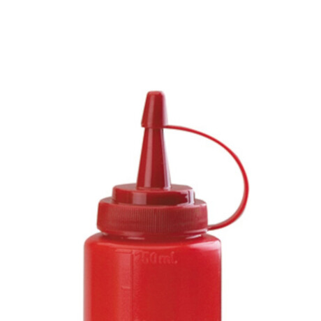 Pomo para Salsa de Plástico Rojo 700 ml Pomo para Salsa de Plástico Rojo 700 ml