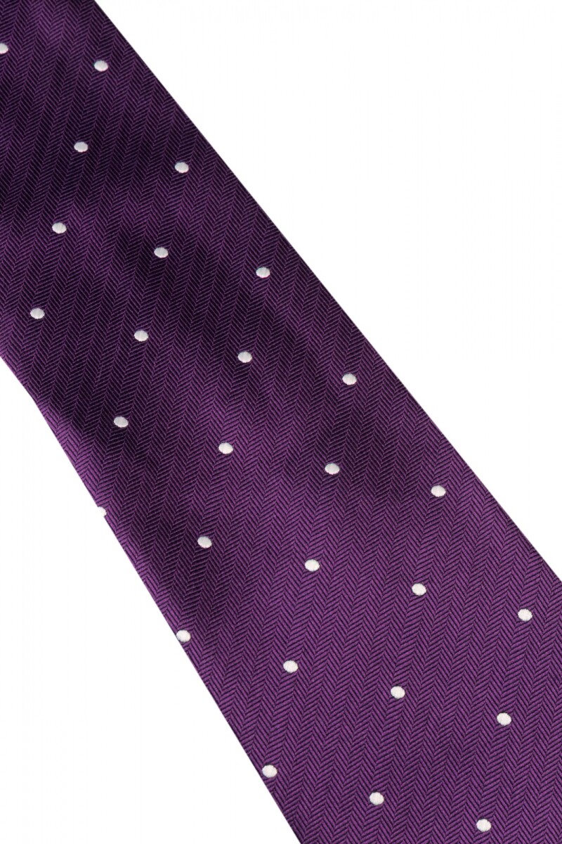Corbata con pañuelo 8 cm VIOLETA