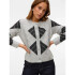 VMDAE LS O-NECK CARDIGAN Light Grey Melange-DGM