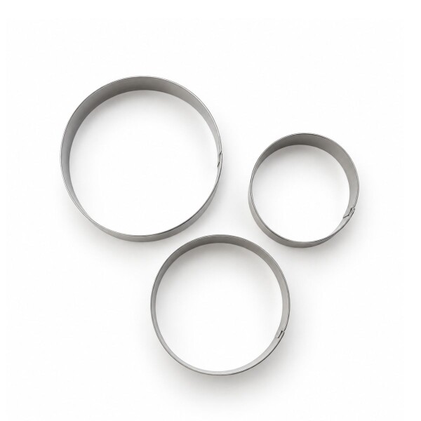 Set de 3 moldes de galleta circulo Set de 3 moldes de galleta circulo